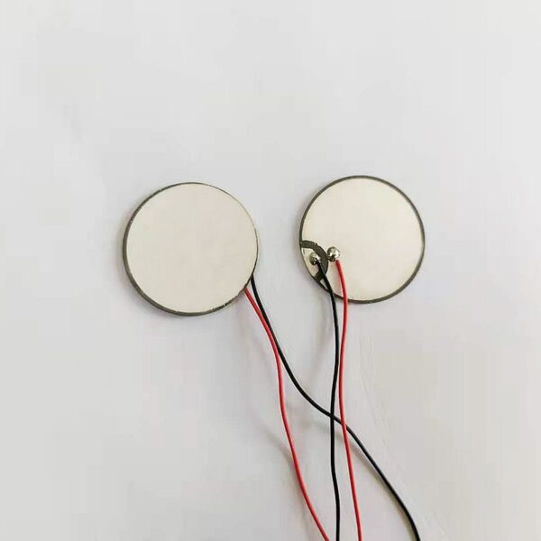 压电陶瓷片 超声波换能片 美容片 胎心仪片 翻边1MHz 直径28x1mm 带线