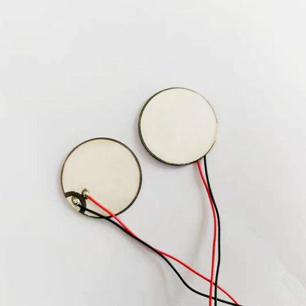 压电陶瓷片 超声波换能片 美容片 胎心仪片 翻边1MHz 直径28x1mm 带线